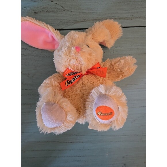 Galerie Plush Stuffed Animal 9" Easter Bunny Reese's Beige Tan Spring Gift Kids - Picture 6 of 8